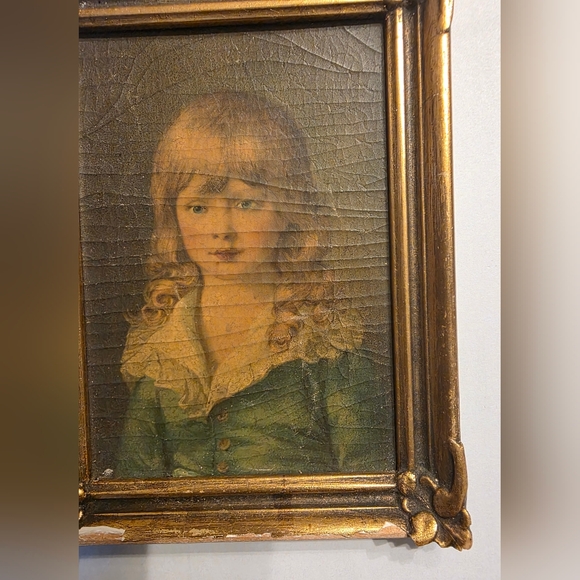 Vintage Gold Framed Portrait Art Prince Octavius of BRITAIN KING GEORGE III Son - Picture 3 of 13